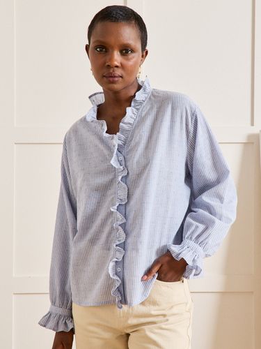 Blouse rayée volantée femme - Cyrillus - Modalova