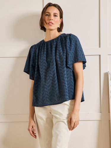 Top broderie anglaise manches papillon - Cyrillus - Modalova