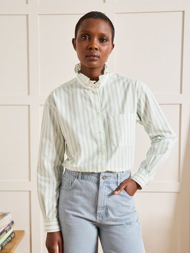 Chemise col froufrou rayée - Cyrillus - Modalova
