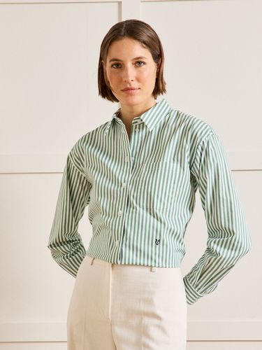 Chemise rayée monogramme brodé - Cyrillus - Modalova