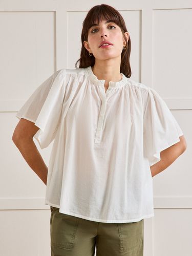 Top voile de coton manches papillon - Cyrillus - Modalova