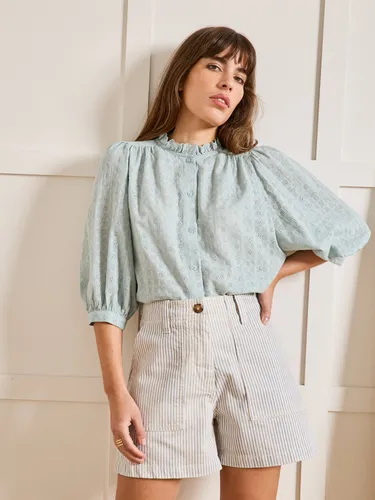 Blouse volantée brodée femme - Cyrillus - Modalova