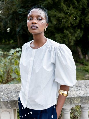 Blouse manches bouffantes popeline craquante - Cyrillus - Modalova