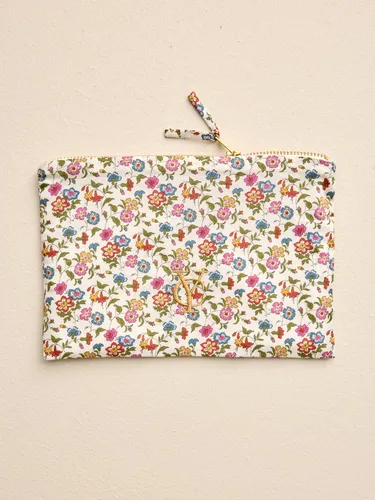 Pochette brodée en tissu Liberty - Vente Solidaire - Cyrillus - Modalova