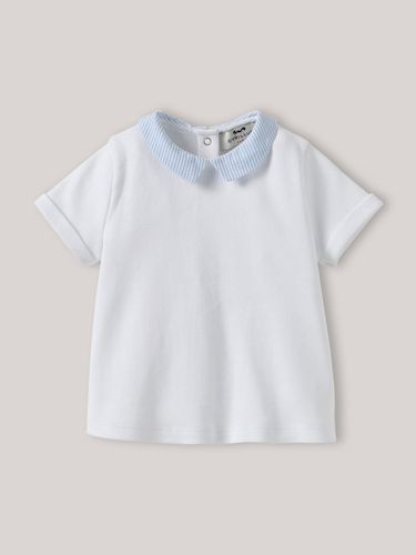 T-shirt col en seersucker Bébé - Coton biologique - Cyrillus - Modalova
