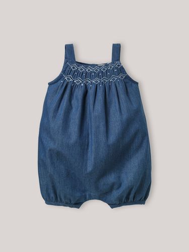 Combinaison courte en denim light Bébé - Cyrillus - Modalova