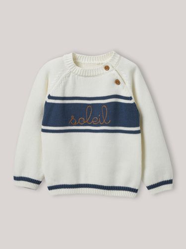 Pull brodé bébé - Coton biologique - Cyrillus - Modalova