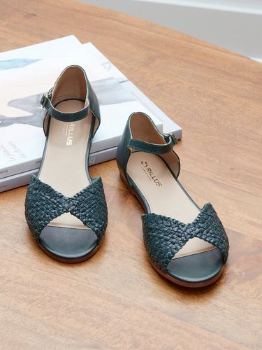 Sandales cuir effet tressé femme - Cyrillus - Modalova