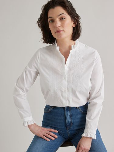 Blouse brodée col froufrou femme - Cyrillus - Modalova