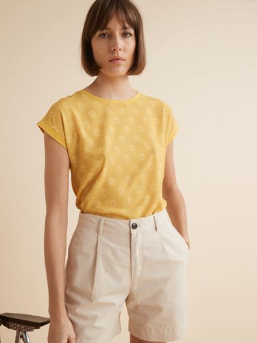 T-shirt bi-matière imprimé Oeillet - Cyrillus - Modalova
