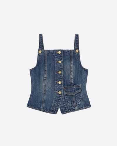 Heavy Washed Denim Top | | tops 42 - Mid Vintage - Ganni - Modalova