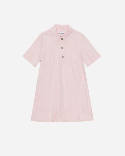 Overdyed Denim Mini Dress | dresses 38 - Chalk - Ganni - Modalova