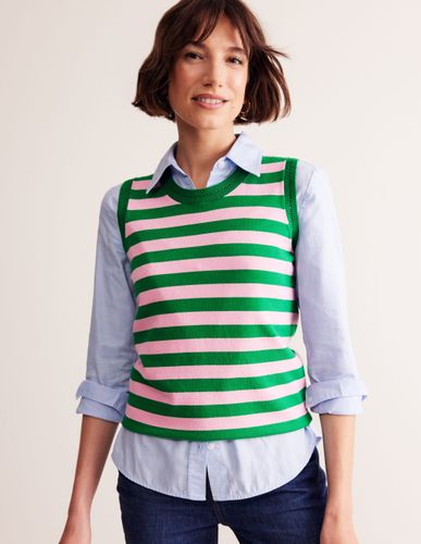 Débardeur Catriona col rond en coton-Vieux rose, vert émeraude profond - Boden - Modalova