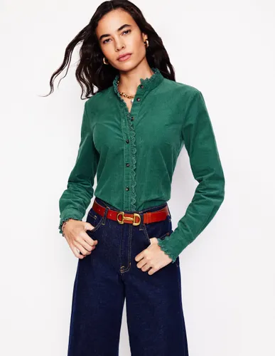 Chemise Phoebe en velours côtelé-Vert éphémère - Boden - Modalova