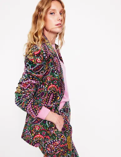 Blazer Marylebone en velours-Motif Tiger Bloom - Boden - Modalova