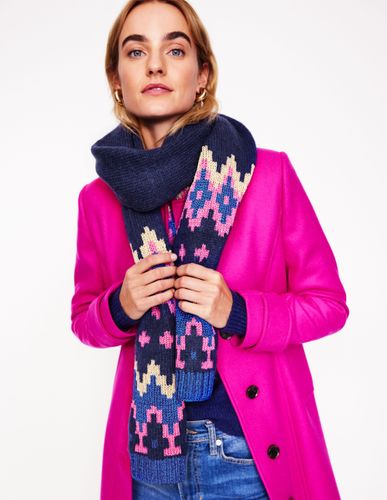 Écharpe épaisse à motif jacquard- Marine, Petits Pois - Boden - Modalova