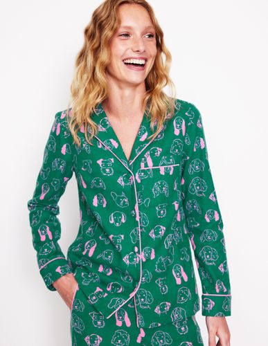 Haut de pyjama en coton brossé-Malachite, chiens - Boden - Modalova