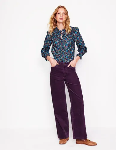 Jean large en velours côtelé à 5 poches-Black - Boden - Modalova
