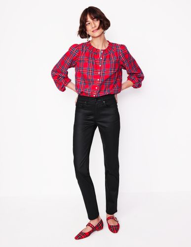 Jean girlfriend-Enduit noir - Boden - Modalova