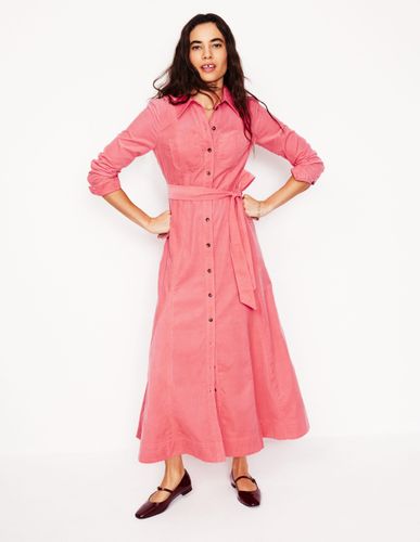 Robe-chemise midi Tess en velours côtelé- azalée - Boden - Modalova