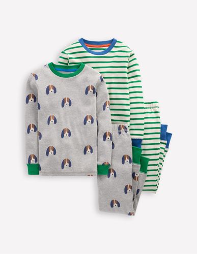 Pyjamas douillets-Chiots et rayures - Boden - Modalova