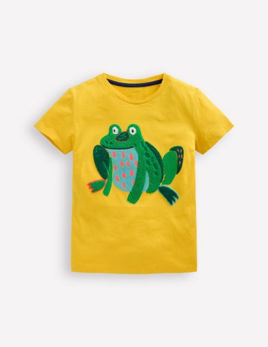 T-shirt manches courtes en bouclé-Grenouille jaune ananas - Boden - Modalova