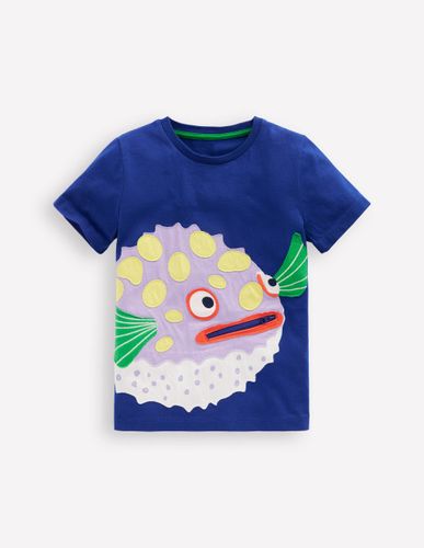 T-shirt zippé à appliqué-Doudoune bleu vif - Boden - Modalova