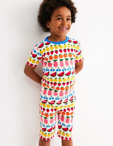 Pyjama court douillet-Rayé fruits - Boden - Modalova