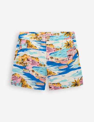Short en coton et lin-Paysage littoral multi - Boden - Modalova