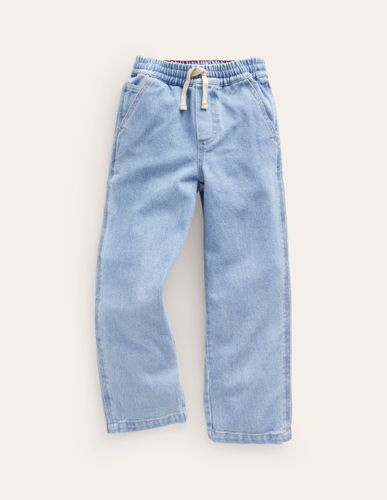 Pantalon style charpentier à enfiler-Bleu Clair Délavé - Boden - Modalova