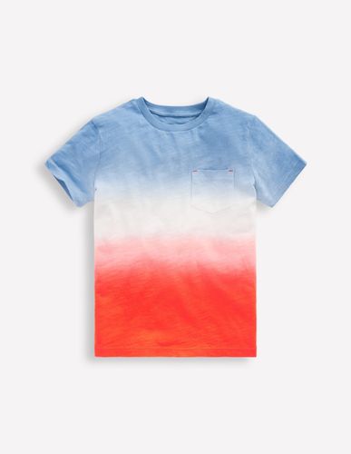 T-shirt tie and dye-Bleu glacier et orange coucher de soleil - Boden - Modalova