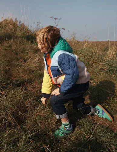 Veste matelassée en borg-Colourblock multi - Boden - Modalova