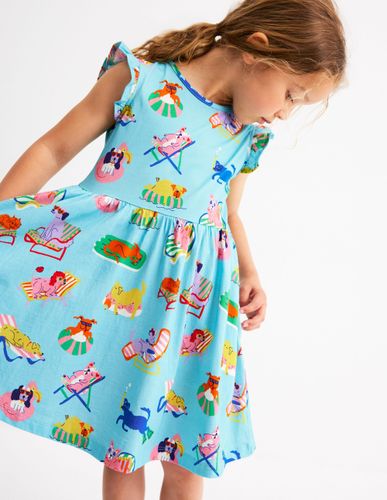 Robe Posie à manches volantées-Animaux au bord de la piscine plage de la Barbade - Boden - Modalova