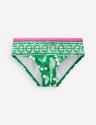 Bas de bikini à motif-Motif Parrot Palm émeraude profond - Boden - Modalova