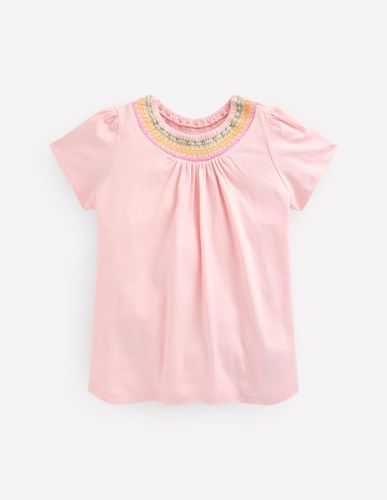 Top smocké en jersey-Rose craie - Boden - Modalova