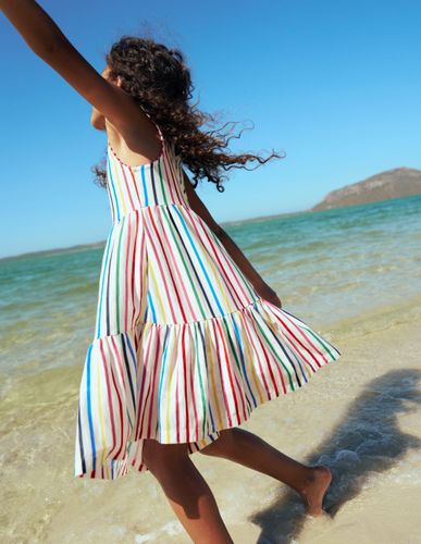 Robe en jersey Ali à pompons-À Rayures Multicolores - Boden - Modalova
