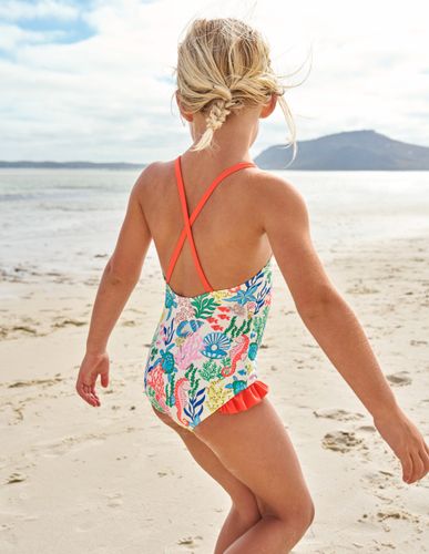 Joli maillot de bain croisé dans le dos-Motif Coral Cove multi - Boden - Modalova