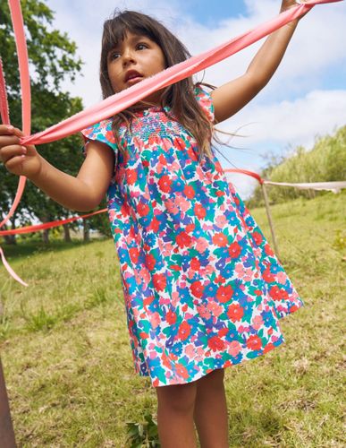 Robe de vacances smockée-Bunt Floral - Boden - Modalova