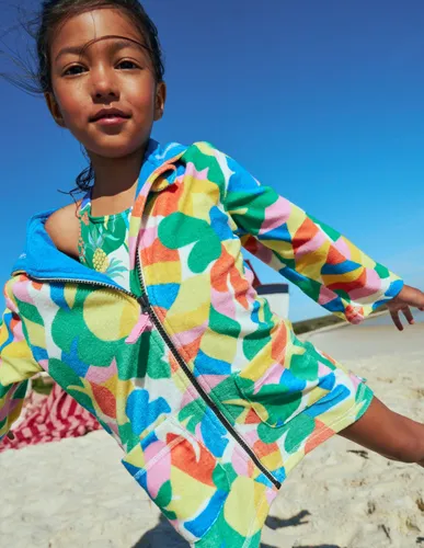 Poncho en éponge Romie à fermeture zippée-Vague arc-en-ciel multi - Boden - Modalova