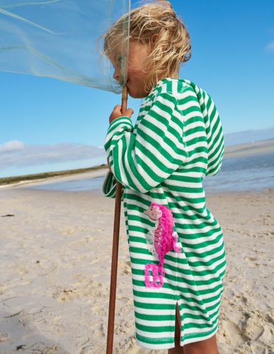 Poncho en éponge Mara-Rayé hippocampe vert - Boden - Modalova