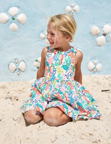Robe Harper croisée dans le dos-Motif Coral Cove multi - Boden - Modalova