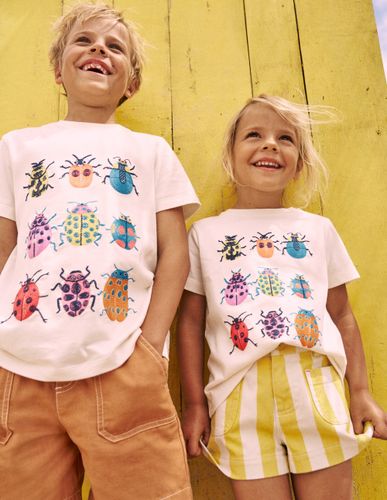 Short à poches plaquées-Rayé jaune ananas - Boden - Modalova