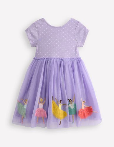 Robe Ami en tulle à appliqué-Ballerines lavande brumeux - Boden - Modalova