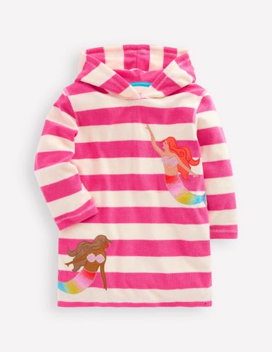 Poncho en éponge Mara-Rayé sirène rose - Boden - Modalova