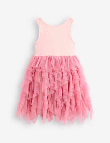 Robe en tulle et jersey-Rose craie - Boden - Modalova
