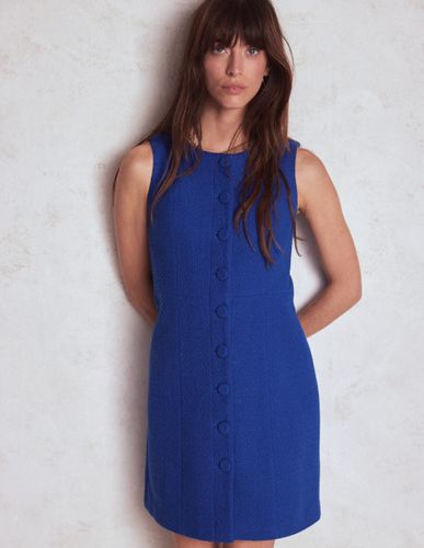 Robe droite texturée en coton-Bleu galerie - Boden - Modalova