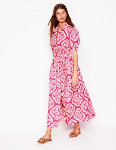Robe-chemise longue Alexa-Rose pivoine, motif Botanic Blush - Boden - Modalova