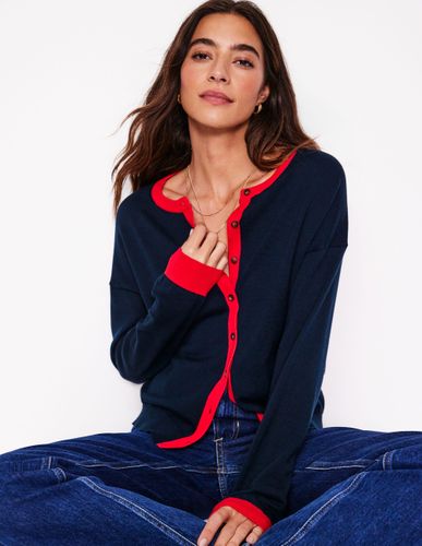 Cardigan décontracté Lara en coton- marine, rouge coquelicot - Boden - Modalova