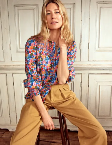 Blouse Effie à smocks-Multi, motif Paintbox Ditsy - Boden - Modalova
