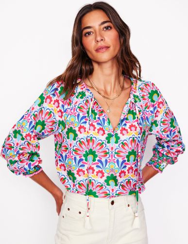 Blouse décontractée en coton-Multi, motif Decorative Dandelion - Boden - Modalova